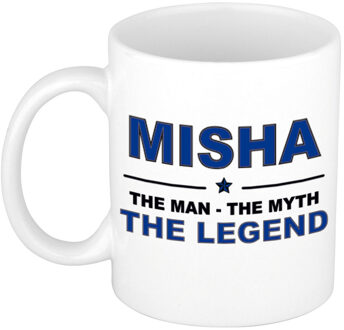 Bellatio Decorations Misha The man, The myth the legend cadeau koffie mok / thee beker 300 ml