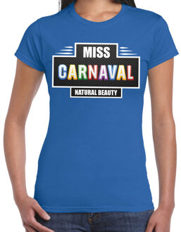 Bellatio Decorations Miss Carnaval verkleed t-shirt blauw voor dames 2XL