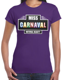 Bellatio Decorations Miss Carnaval verkleed t-shirt paars voor dames 2XL