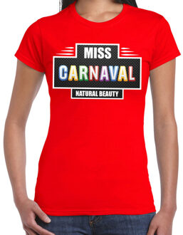 Bellatio Decorations Miss Carnaval verkleed t-shirt rood voor dames 2XL