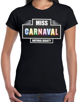 Bellatio Decorations Miss Carnaval verkleed t-shirt zwart voor dames 2XL