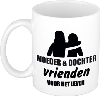 Bellatio Decorations Moeder en dochter cadeau koffiemok / theebeker wit 330 ml - Cadeau mokken / Moederdag - feest mokken