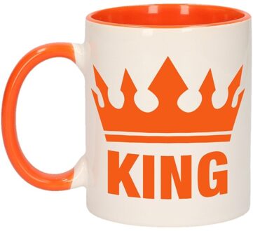 Bellatio Decorations Mok/ beker Koningsdag King 300 ml - feest mokken Multikleur