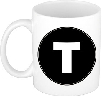 Bellatio Decorations Mok / beker met de letter T voor het maken van een naam / woord of team