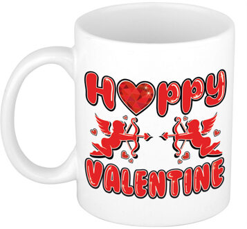Bellatio Decorations Mok/beker valentijn - Happy Valentine - 300 ml