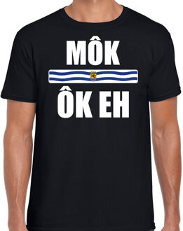 Bellatio Decorations Mok ok eh met vlag Zeeland t-shirt zwart heren - Zeeuws dialect cadeau shirt 2XL