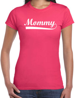Bellatio Decorations Mommy - t-shirt fuchsia roze voor dames - mama kado shirt / moederdag cadeau XL