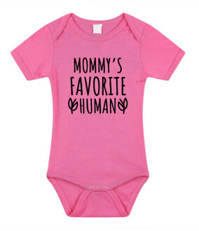 Bellatio Decorations Mommys favourite human kraamcadeau rompertje roze meisjes 56 (1-2 maanden)