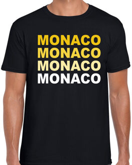 Bellatio Decorations Monaco landen t-shirt zwart voor heren 2XL