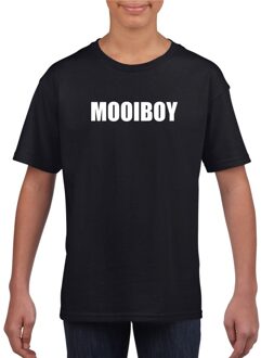 Bellatio Decorations Mooiboy tekst t-shirt zwart kinderen L (146-152)