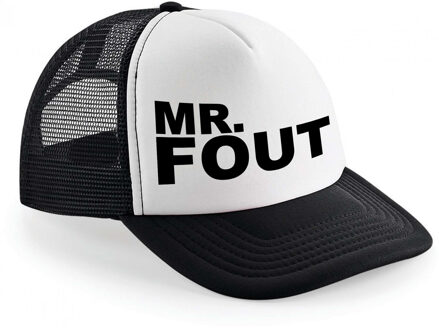 Bellatio Decorations Mr. Fout snapback cap/ truckers petje zwart voor heren - Verkleedhoofddeksels