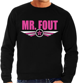 Bellatio Decorations Mr fout tekst sweater zwart voor heren 2XL