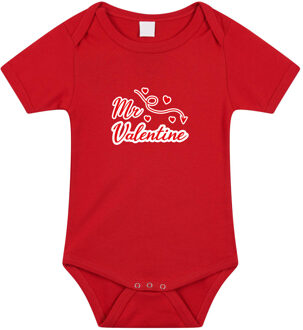 Bellatio Decorations Mr Valentine cadeau baby rompertje rood jongens/babys 56 (1-2 maanden)