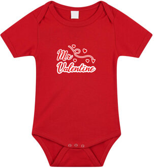 Bellatio Decorations Mr Valentine cadeau baby rompertje rood jongens/babys 68 (4-6 maanden)