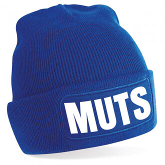 Bellatio Decorations Muts/beanie met grappige tekst - one size - unisex - blauw