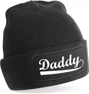 Bellatio Decorations Muts daddy tekst - zwart - heren - Winter cadeau papa - vaderdag - One size