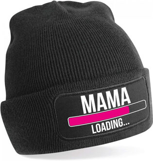 Bellatio Decorations Muts mama loading zwart voor dames - Winter accessoires - Cadeau aanstaande moeder One size