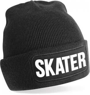 Bellatio Decorations Muts skater zwart voor volwassenen - Winter accessoires