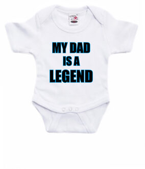 Bellatio Decorations My dad is a legend cadeau baby rompertje wit jongen/meisje 92 (18-24 maanden)