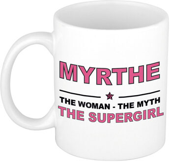 Bellatio Decorations Myrthe The woman, The myth the supergirl collega kado mokken/bekers 300 ml Oudroze