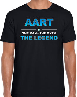 Bellatio Decorations Naam cadeau Aart - The man, The myth the legend t-shirt  zwart voor heren - Cadeau shirt voor o.a verjaardag/ vaderdag/ pensioen/ geslaagd/ bedankt 2XL