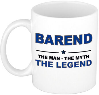Bellatio Decorations Naam cadeau mok/ beker Barend The man, The myth the legend 300 ml - Naam mokken Multikleur