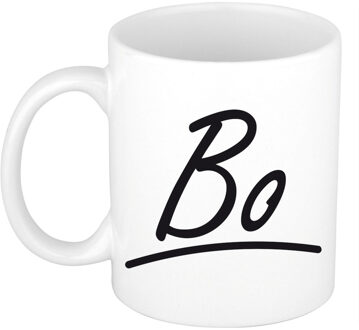Bellatio Decorations Naam cadeau mok / beker Bo met sierlijke letters 300 ml