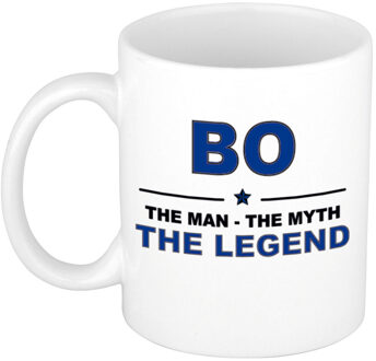 Bellatio Decorations Naam cadeau mok/ beker Bo The man, The myth the legend 300 ml - Naam mokken Multikleur