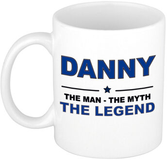 Bellatio Decorations Naam cadeau mok/ beker Danny The man, The myth the legend 300 ml - Naam mokken Multikleur