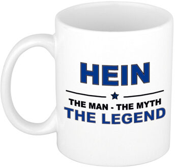 Bellatio Decorations Naam cadeau mok/ beker Hein The man, The myth the legend 300 ml - Naam mokken Multikleur