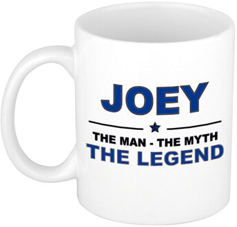 Bellatio Decorations Naam cadeau mok/ beker Joey The man, The myth the legend 300 ml - Naam mokken Multikleur