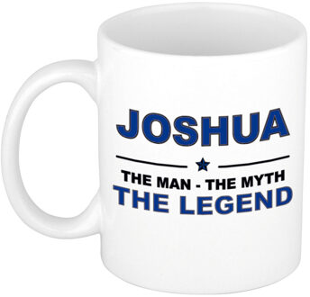 Bellatio Decorations Naam cadeau mok/ beker Joshua The man, The myth the legend 300 ml - Naam mokken Multikleur