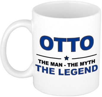 Bellatio Decorations Naam cadeau mok/ beker Otto The man, The myth the legend 300 ml - Naam mokken Multikleur