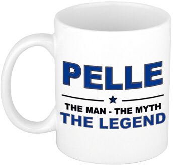 Bellatio Decorations Naam cadeau mok/ beker Pelle The man, The myth the legend 300 ml - Naam mokken Multikleur
