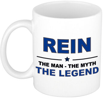 Bellatio Decorations Naam cadeau mok/ beker Rein The man, The myth the legend 300 ml - Naam mokken Multikleur