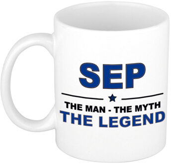 Bellatio Decorations Naam cadeau mok/ beker Sep The man, The myth the legend 300 ml - Naam mokken Multikleur