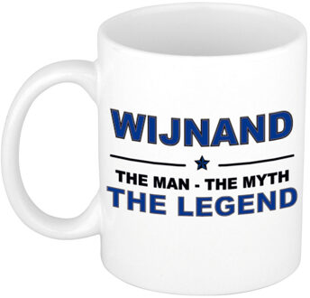 Bellatio Decorations Naam cadeau mok/ beker Wijnand The man, The myth the legend 300 ml - Naam mokken Multikleur