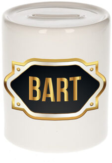 Bellatio Decorations Naam cadeau spaarpot Bart met gouden embleem Multi