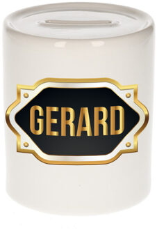 Bellatio Decorations Naam cadeau spaarpot Gerard met gouden embleem