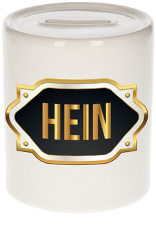 Bellatio Decorations Naam cadeau spaarpot Hein met gouden embleem