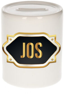 Bellatio Decorations Naam cadeau spaarpot Jos met gouden embleem