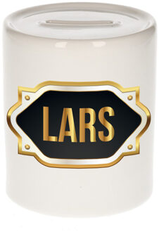 Bellatio Decorations Naam cadeau spaarpot Lars met gouden embleem