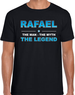 Bellatio Decorations Naam cadeau t-shirt Rafael - the legend zwart voor heren