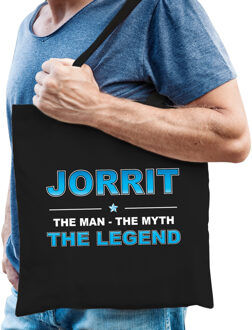 Bellatio Decorations Naam cadeau tas Jorrit - the legend zwart voor heren