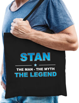 Bellatio Decorations Naam cadeau tas Stan - the legend zwart voor heren
