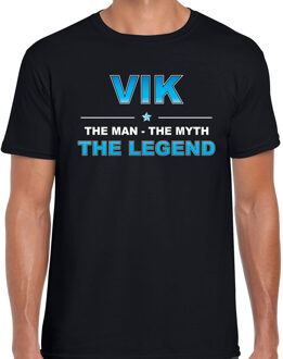 Bellatio Decorations Naam cadeau Vik - The man, The myth the legend t-shirt  zwart voor heren - Cadeau shirt voor o.a verjaardag/ vaderdag/ pensioen/ geslaagd/ bedankt 2XL