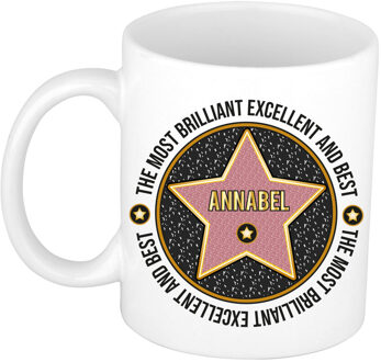 Bellatio Decorations Naam mok Annabel - wit - Most Brilliant - keramiek - 300 ml - cadeau collega beker
