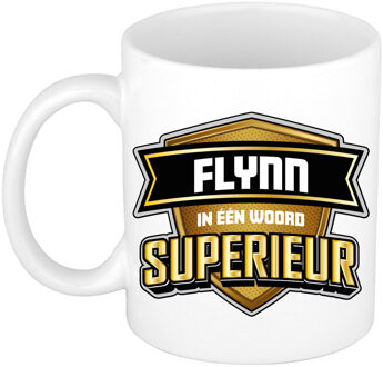 Bellatio Decorations Naam mok Flynn - superieur - 30cl - kado beker