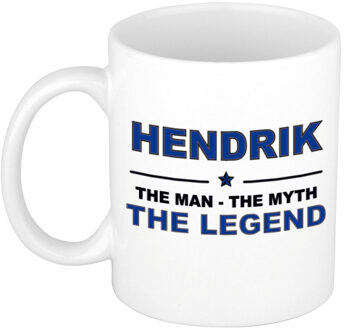 Bellatio Decorations Naam mok - Hendrik - Hendrik The man, the legend - 300 ml - cadeau beker - koffiemok