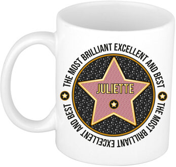 Bellatio Decorations Naam mok Juliette - wit - Most Brilliant - keramiek - 300 ml - cadeau collega beker